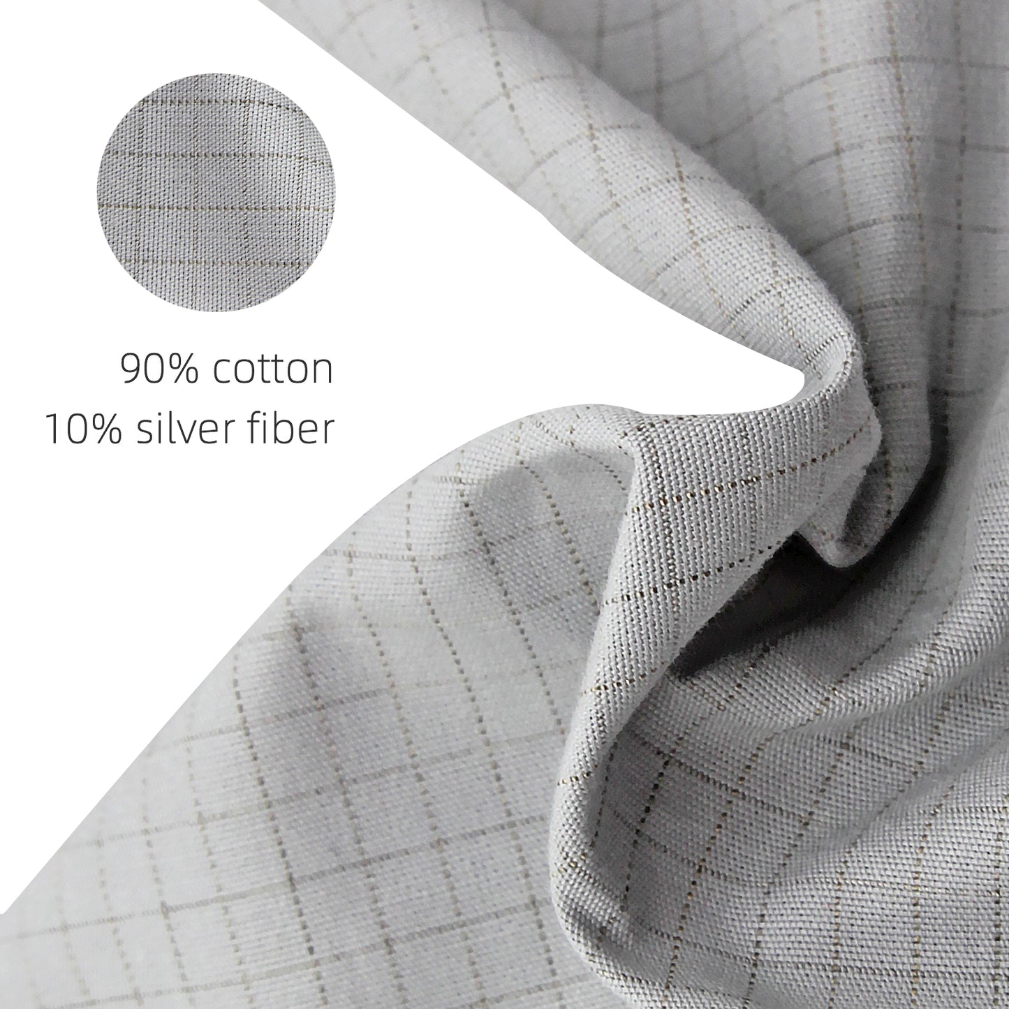 10% solid silver Grounding Fitted Sheet